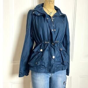 Jones New York size s Y2K style navy jacket with multiple buttons/zippers